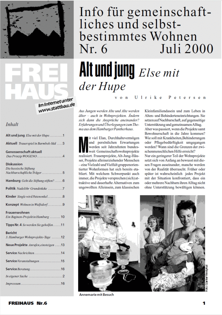 Cover der Freihaus Ausgabe Nr. 6, erschienen im Juli 2000