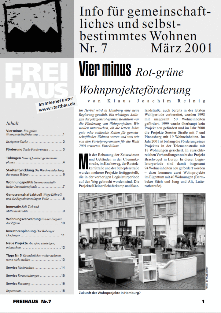 Cover der Freihaus Ausgabe Nr. 7, erschienen im März 2001